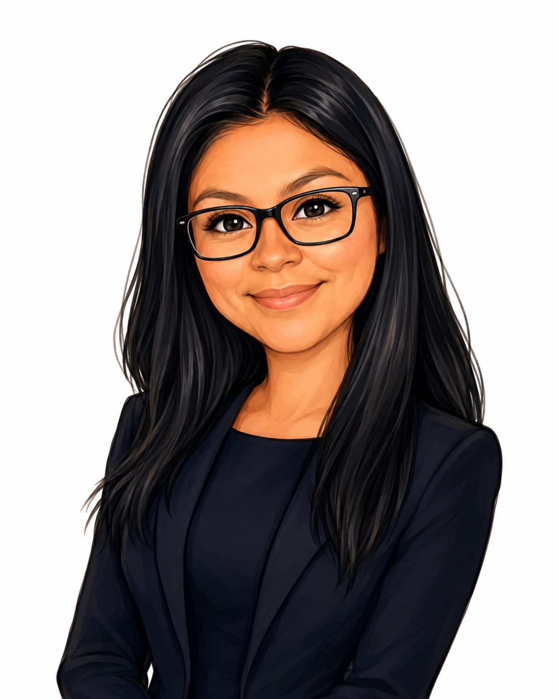 Caricature illustration of Alma Medina